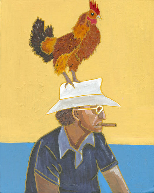 Chicken Man, original acrylic on canvas